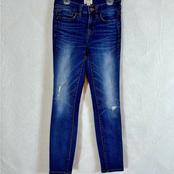 J Crew 8” Rise Toothpick Distressed Jeans / Sz 24 - Picture 3 of 12
